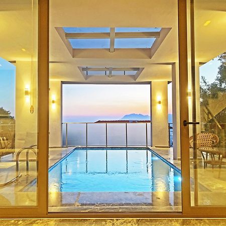 Villa With A Private Heated Pool, Jacuzzi, Overlooking Spectacular Views Of The Sea 卡斯 外观 照片