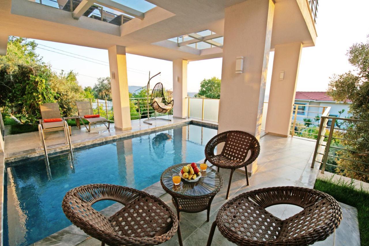 Villa With A Private Heated Pool, Jacuzzi, Overlooking Spectacular Views Of The Sea 卡斯 外观 照片