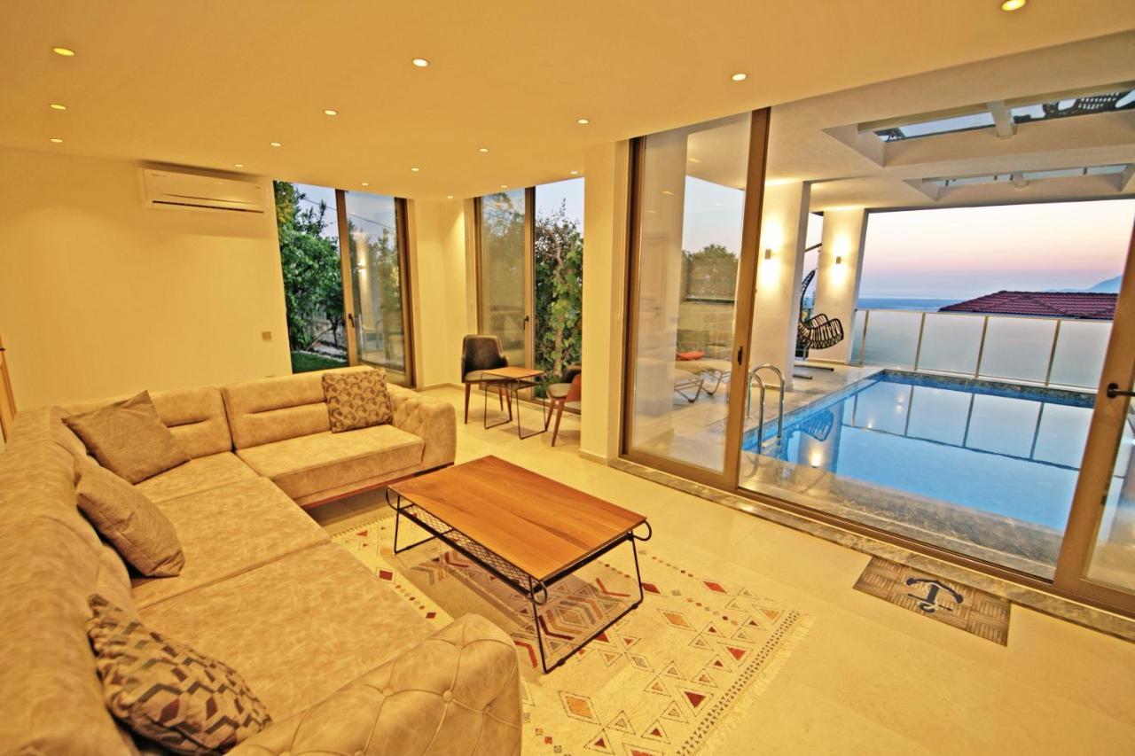 Villa With A Private Heated Pool, Jacuzzi, Overlooking Spectacular Views Of The Sea 卡斯 外观 照片